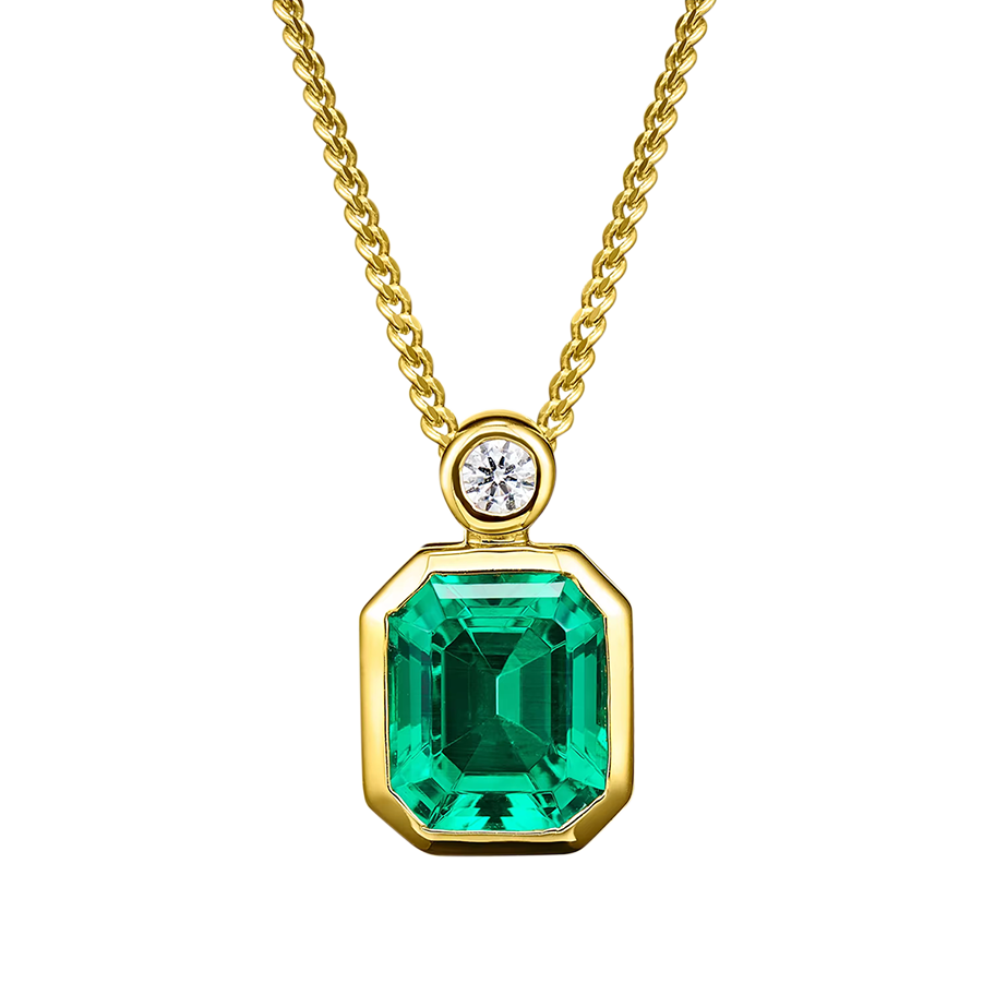 Exquisite 1.3 CT Top-Quality Colombian Emerald Necklace&Earrings | Elegant Gift for Her