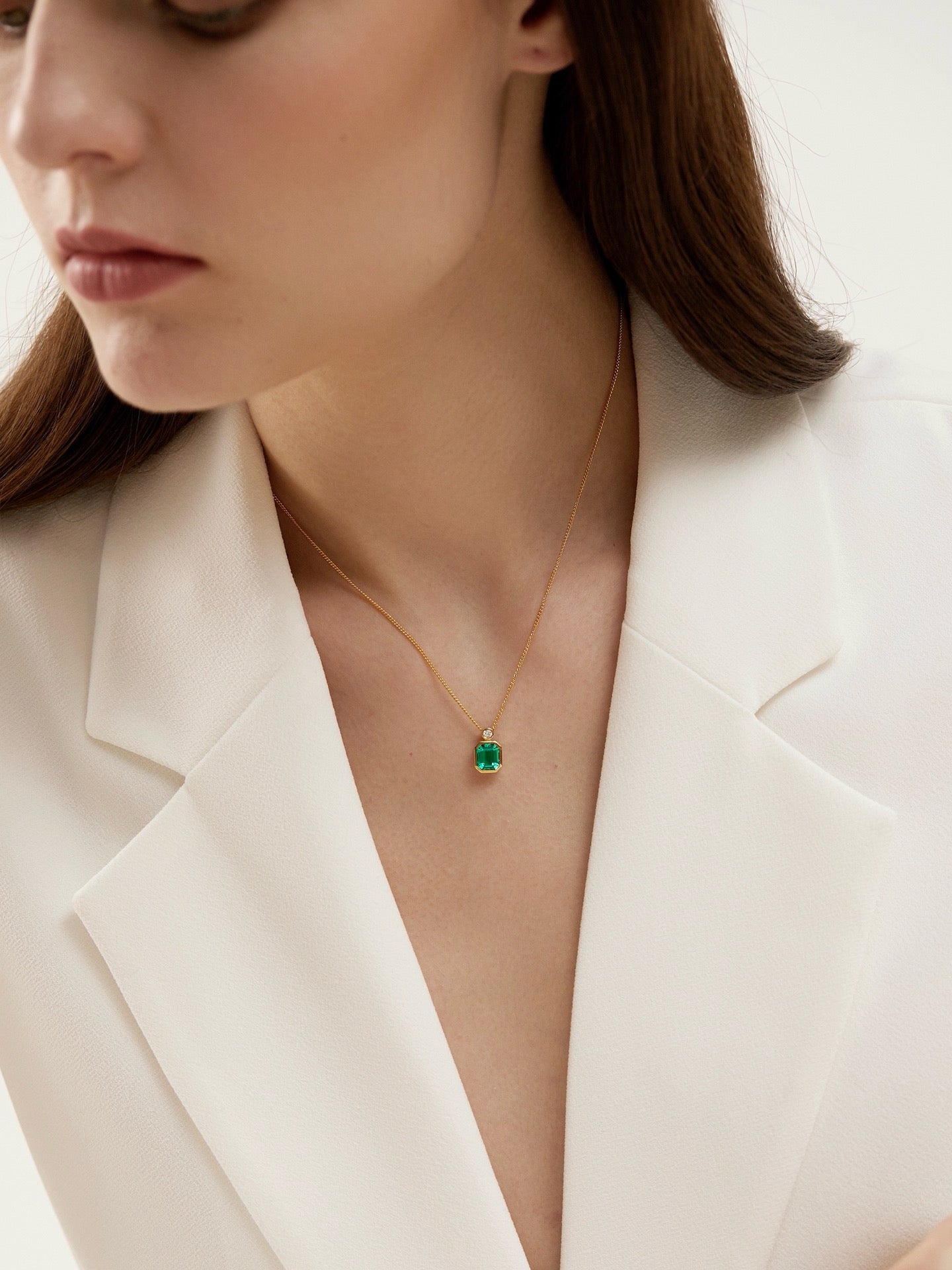 Exquisite 1.3 CT Top-Quality Colombian Emerald Necklace&Earrings | Elegant Gift for Her