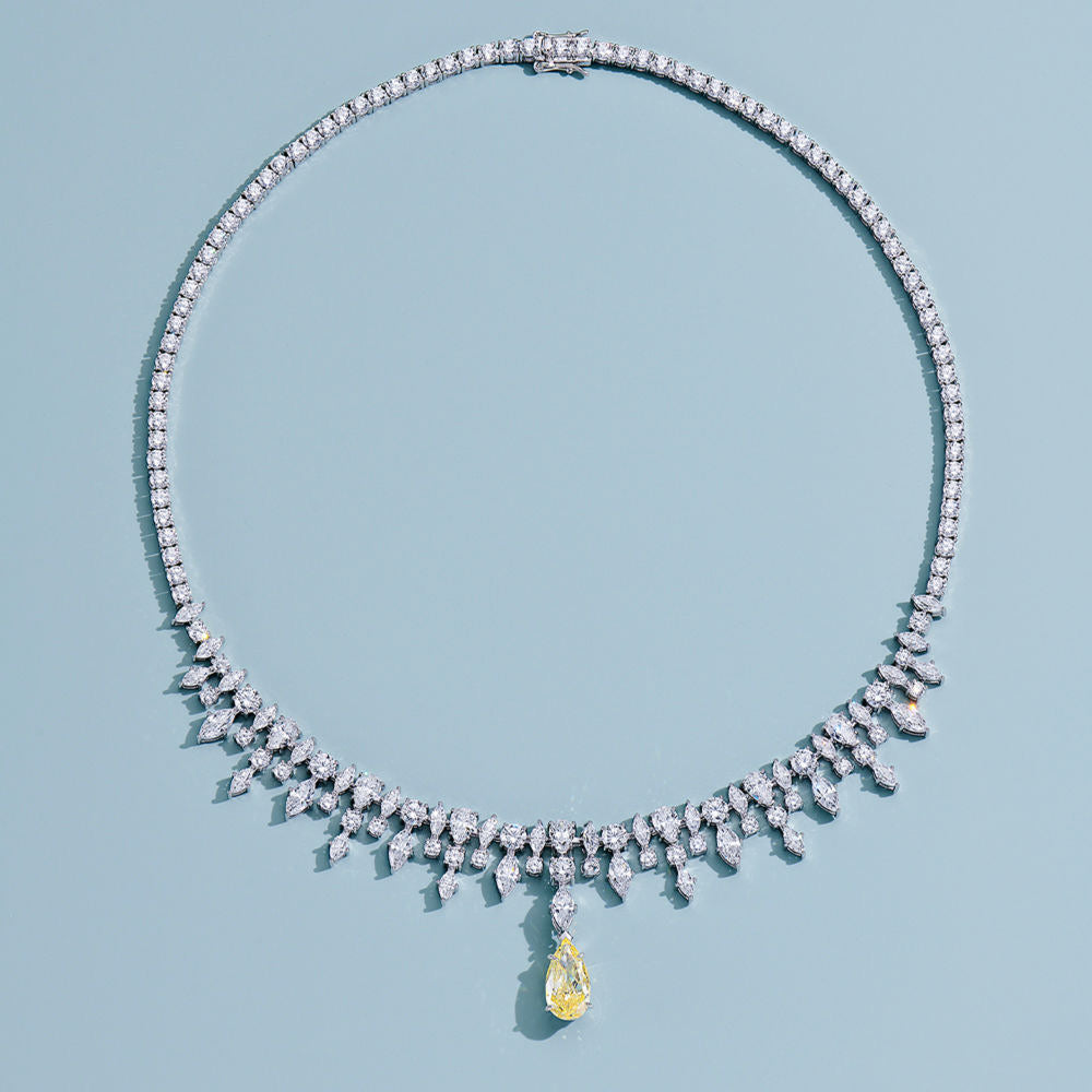 Versatile Elegance: Trio-Wear Zircon Fringe Necklace