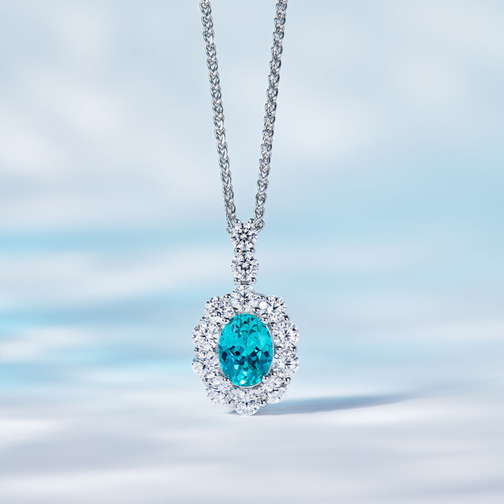 Azure Elegance: Paraiba-hued Cultivated Gemstone Gold-Plated Silver Jewelry Set