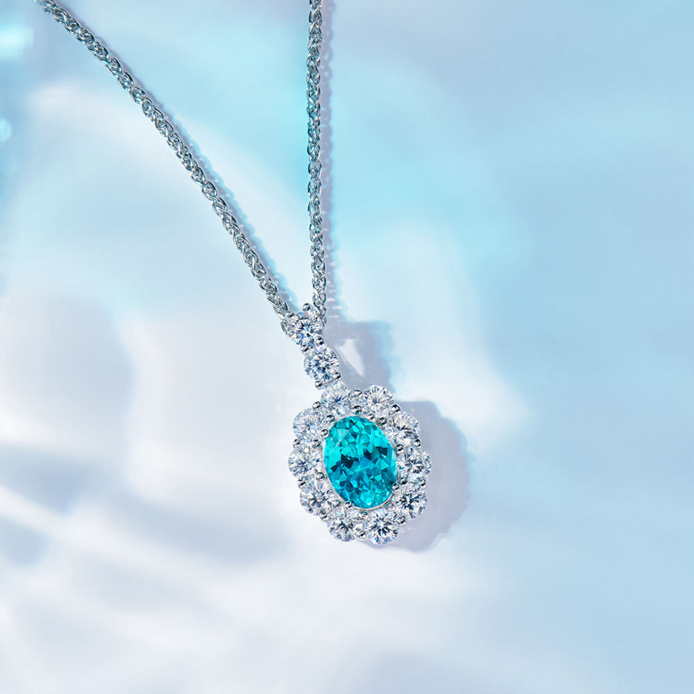 Azure Elegance: Paraiba-hued Cultivated Gemstone Gold-Plated Silver Jewelry Set