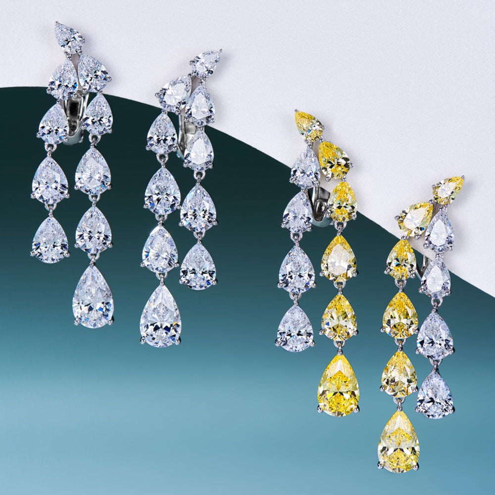 Droplet Radiance: Teardrop Natural Zircon Gold-Plated Earrings