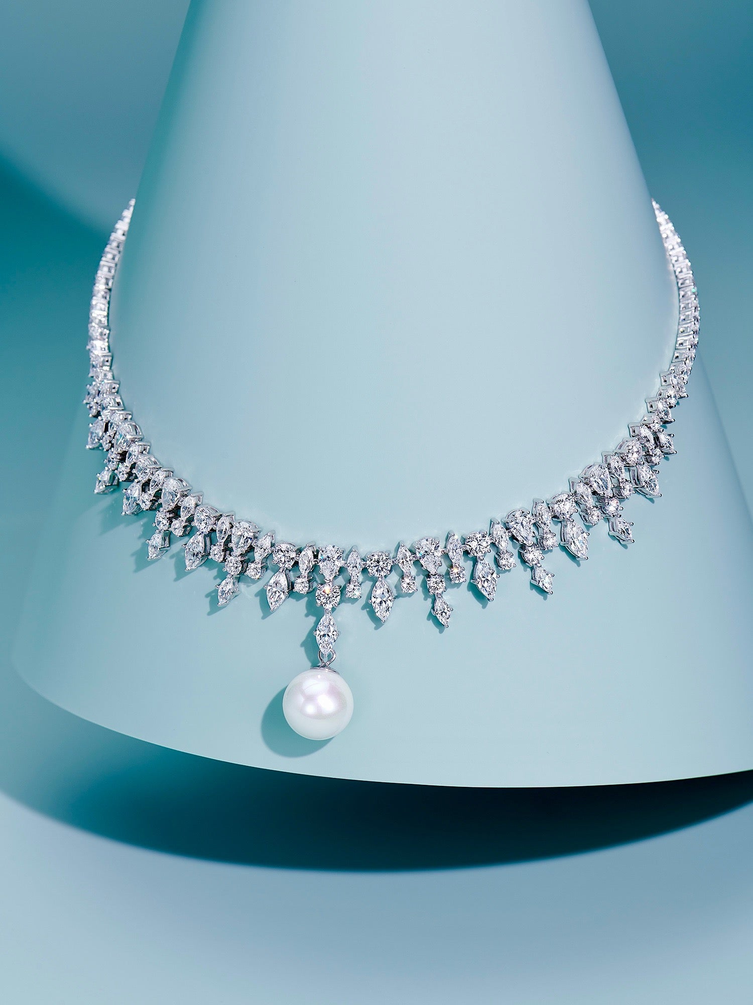 Versatile Elegance: Trio-Wear Zircon Fringe Necklace