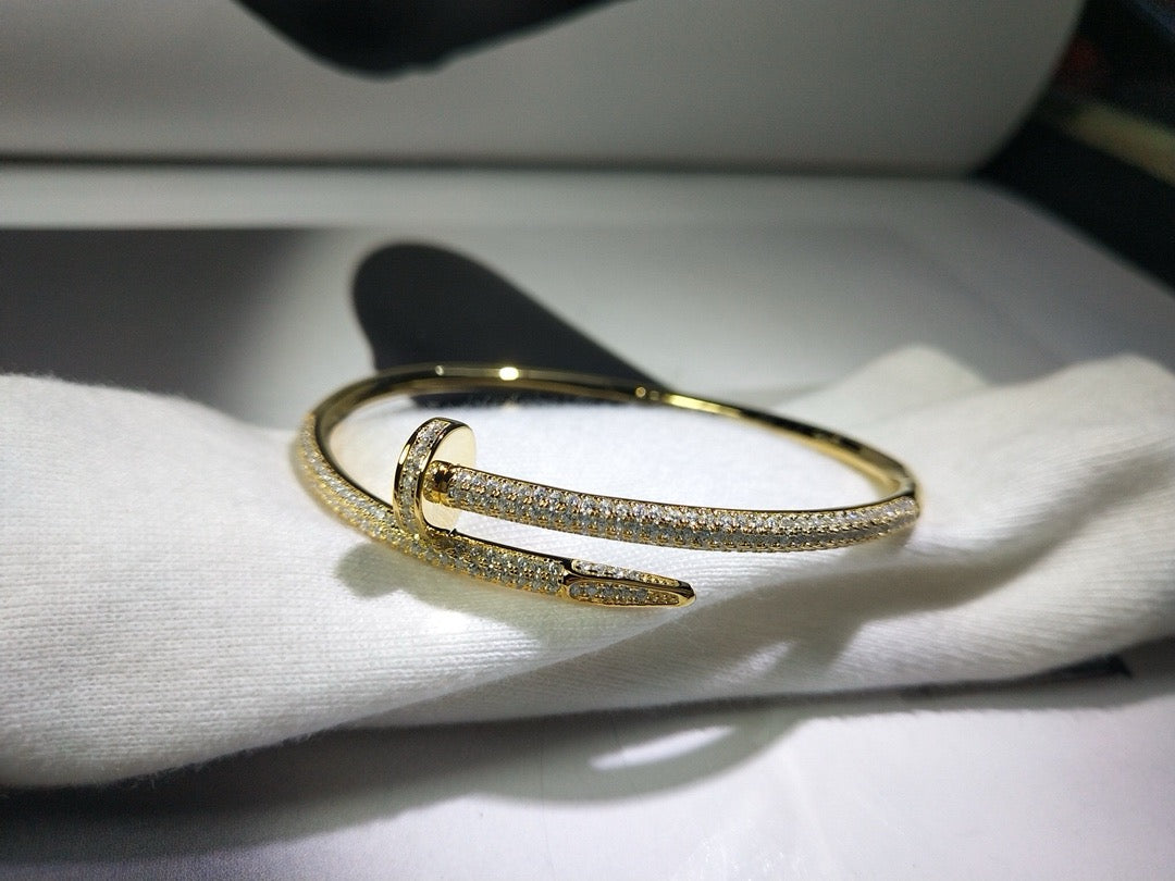 Twilight Sparkle Spiral Bangle Set in Silver with Gold Plating and Zircon