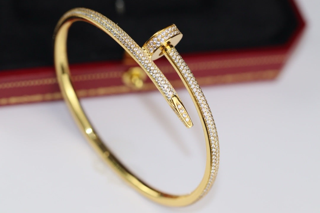 Twilight Sparkle Spiral Bangle Set in Silver with Gold Plating and Zircon