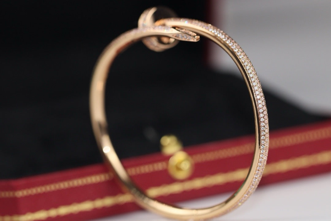 Twilight Sparkle Spiral Bangle Set in Silver with Gold Plating and Zircon